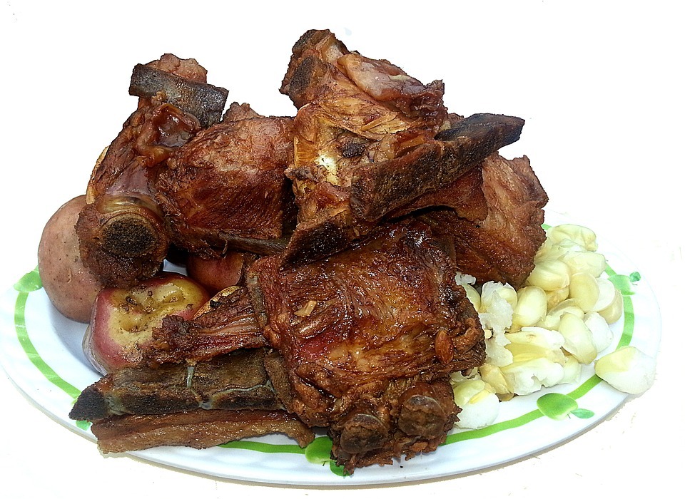 food, typical bolivian dish, pig
