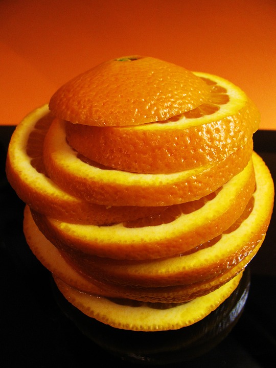 orange slices, fruit, orange