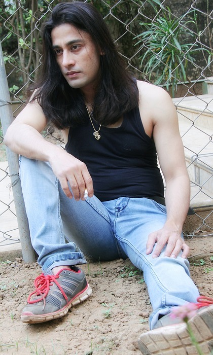 long hair male model, indian male smoking, smoking men on style - Stock  Image - Everypixel