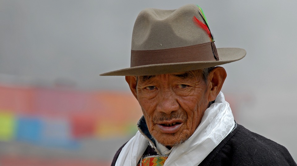 tibet, hat, man