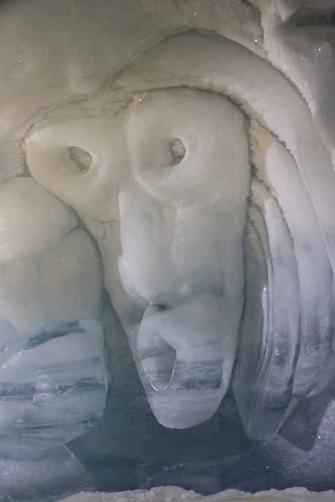sculpture, ice, frozen