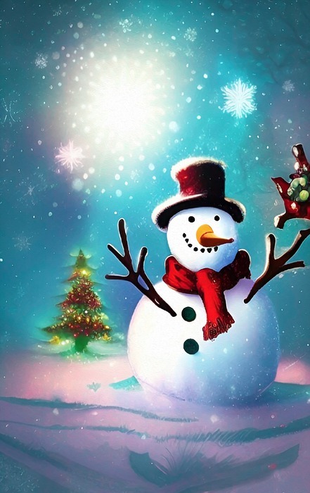 snowman, christmas, holiday