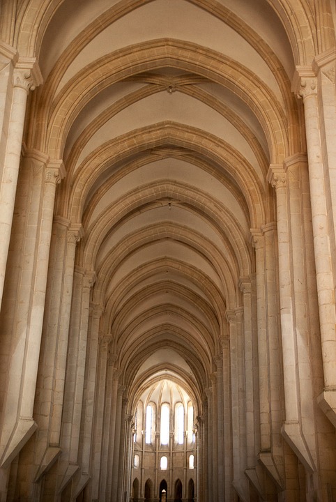 cathedral, gothic, pillars