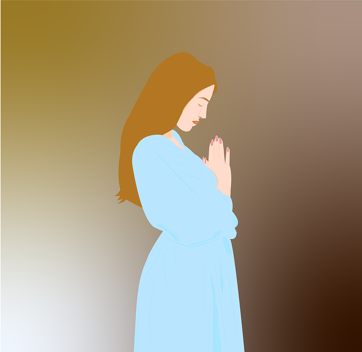prayer, woman, peace