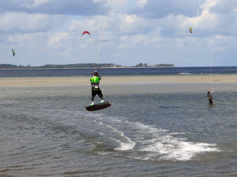 kite surfing, sport, water sports
