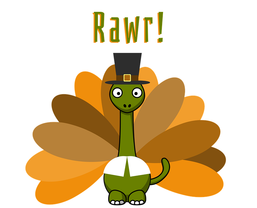 dinosaur, thanksgiving, turkey