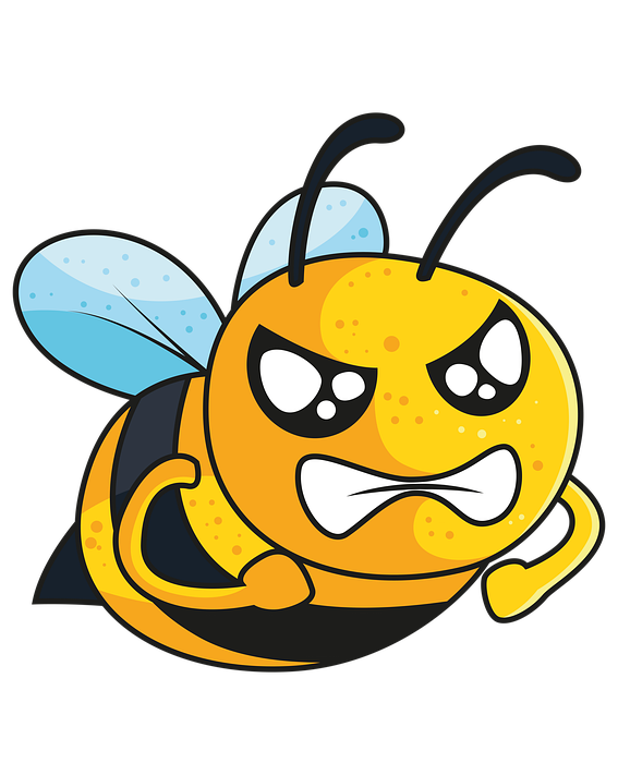 bee, angry, honeybee