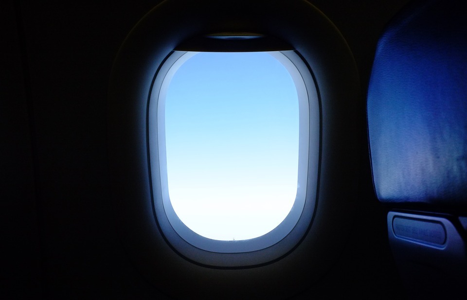 airplane, window, flight