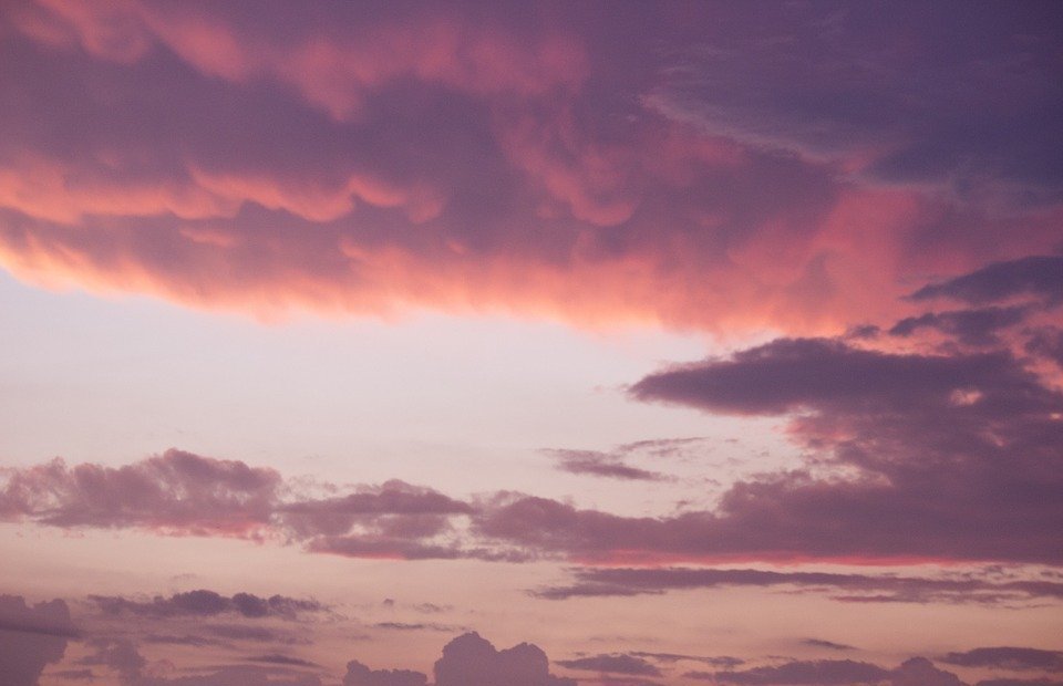 pink, sky, sunset