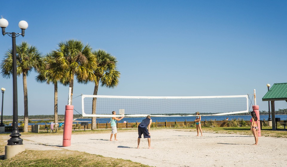 beach volleyball, volleyball net, pine island