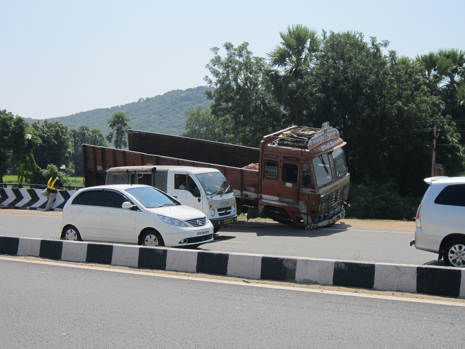 highway, accident, truck