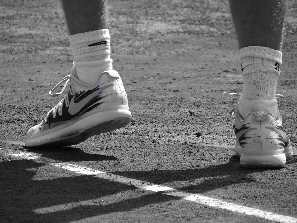 shoes, tennis, racket