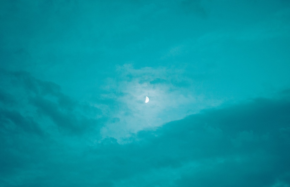 moon, night, sky