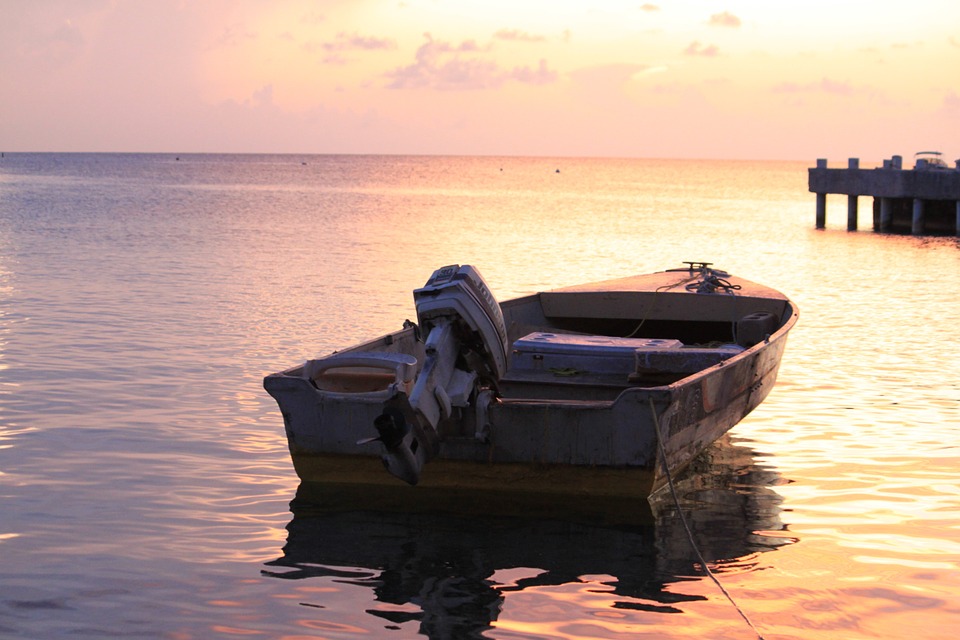 boat, sunset, dock