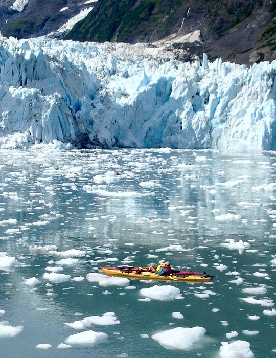 glacier, kayak, alaska