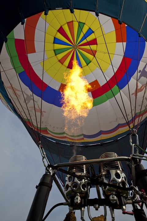 balloon, hot air, rising