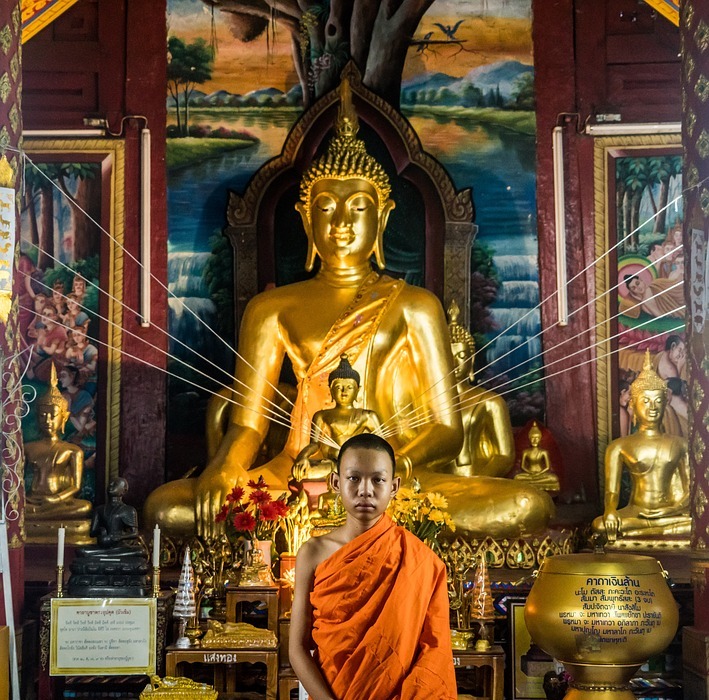 temple, chiang mai, monk