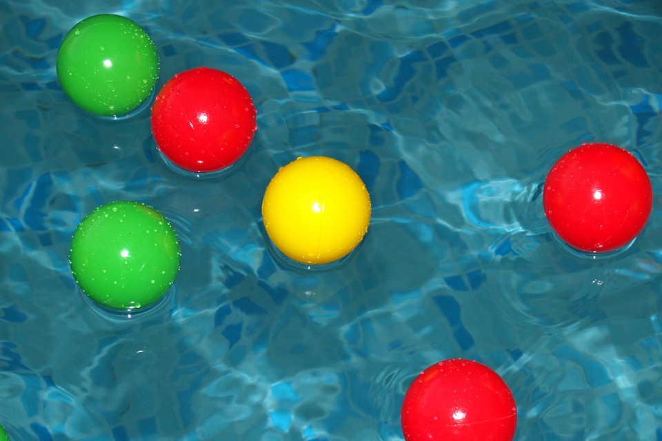 pool, swimming, balls