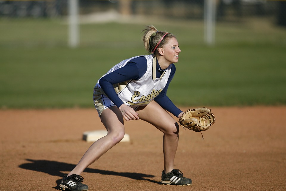 softball, player, girl
