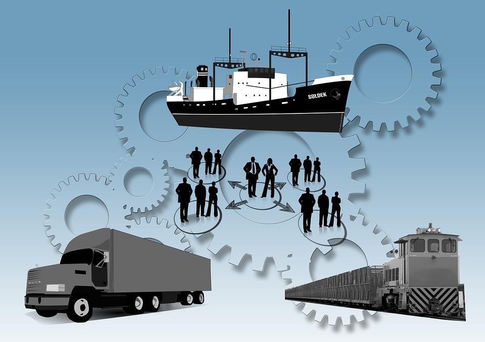 logistics, truck, freight train
