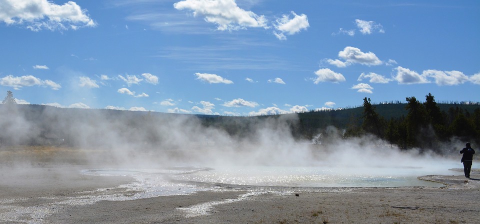 yellowstone, national park, hot spring