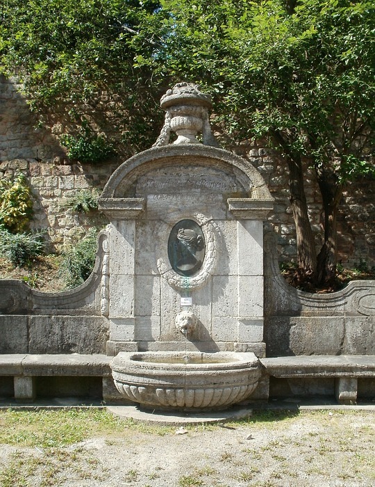 fountain, park, luisenbrunnen