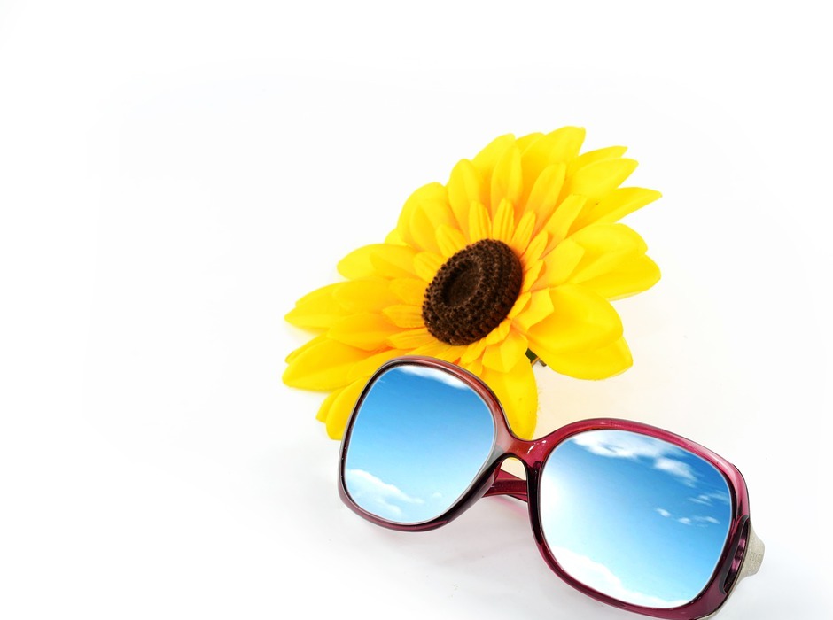 sunflower, sunglasses, sky