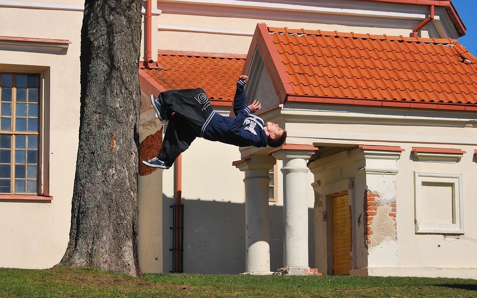 acrobatic, parkour, jump