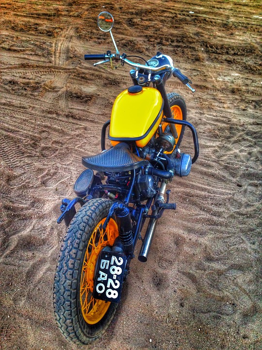 motorcycle, ural, sand