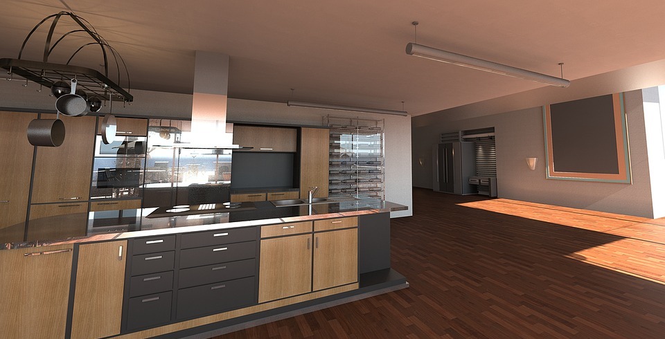 kitchen, room, modern