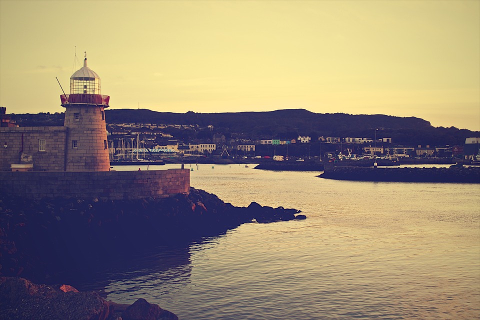 lighthouse, grunge, coast