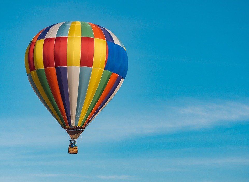 hot air balloon, colorful, adventure