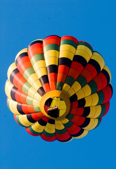 hot air balloon, colorful, air