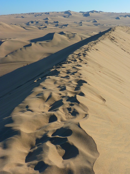 desert, dunes, dune ridge