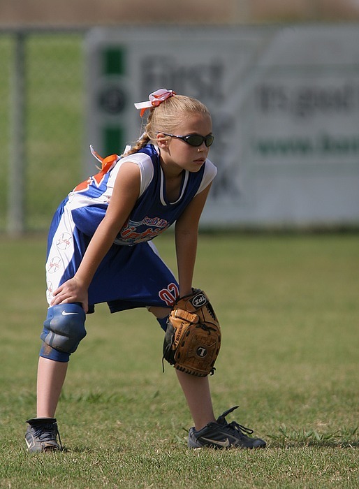 softball, fielder, female