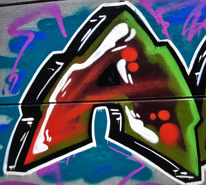 graffiti, letter a, painting