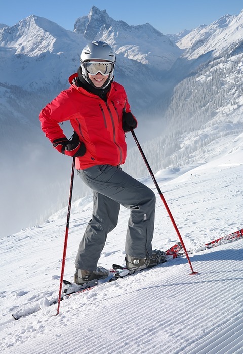 skier, skiing, ski run