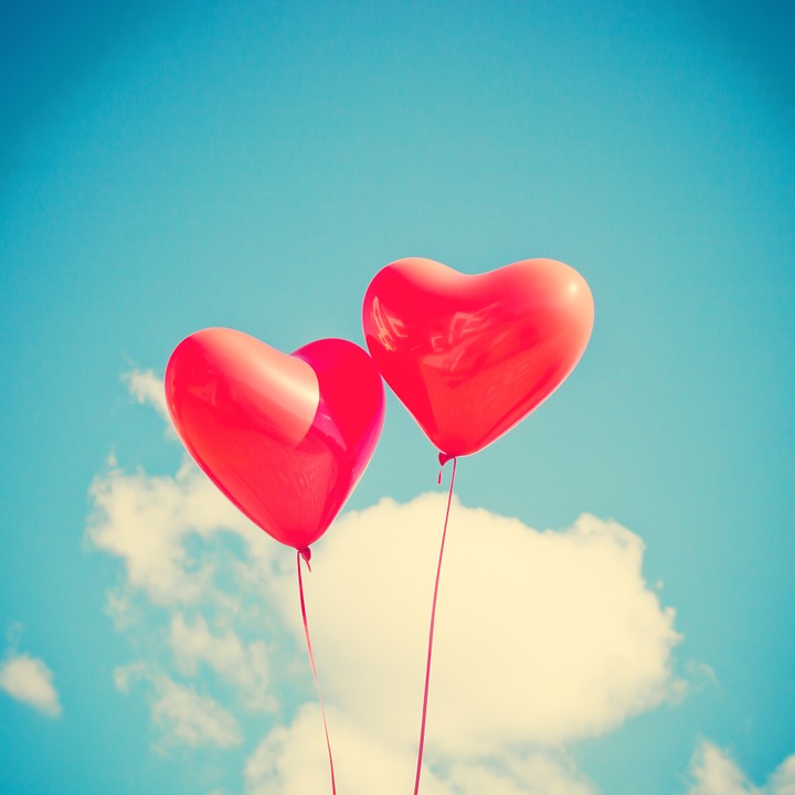 Love Balloons On Blue Sky Stock Images Page Everypixel