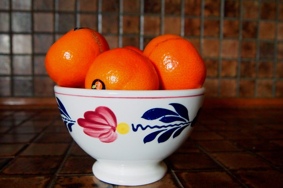 mandarin, fruit, dish