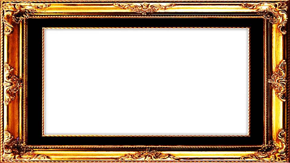 frame, gold, border
