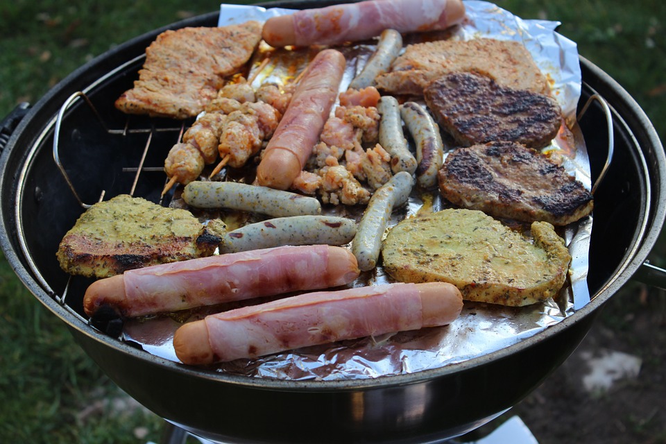 barbecue, steaks, sausages