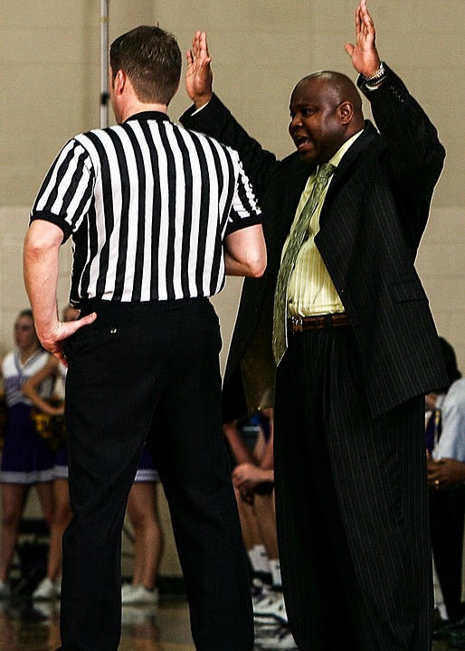 basketball, coach, referee