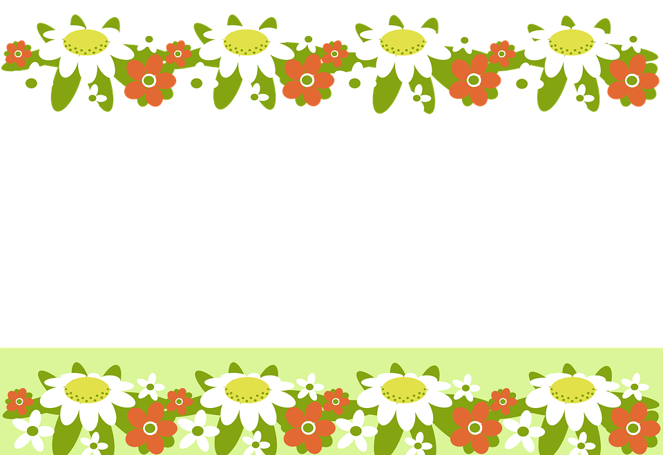 flowers, border, frame