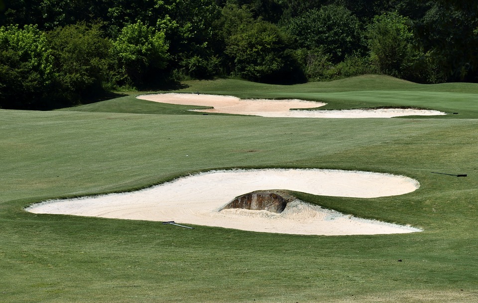 sand trap, golf, course