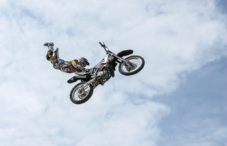 biker, motorcycle, stunt