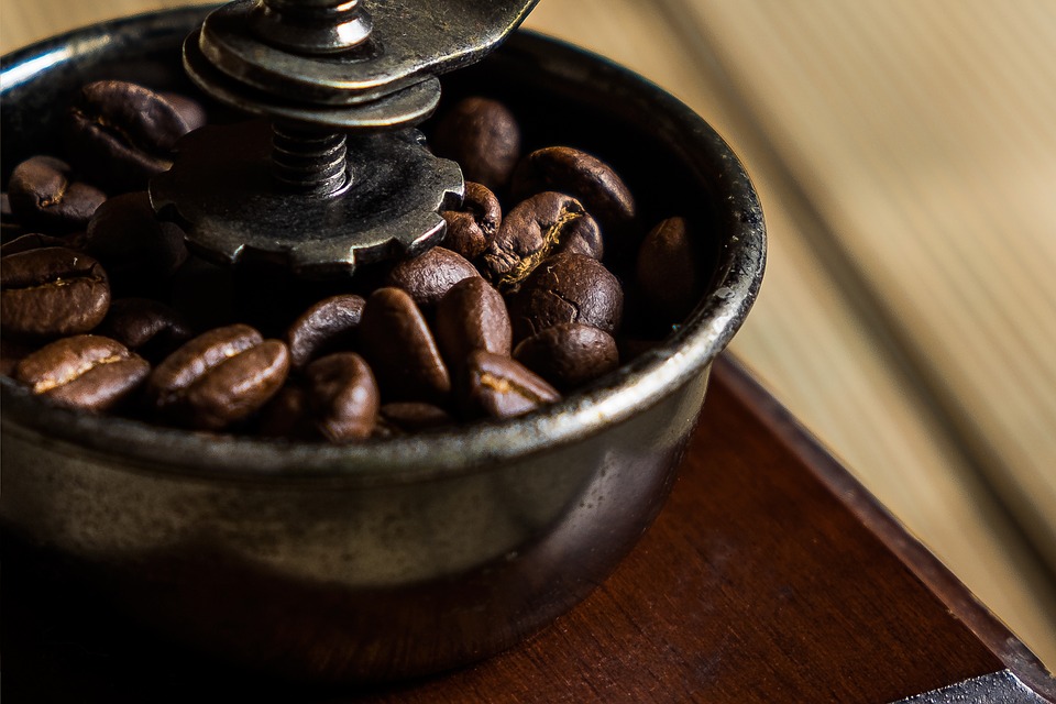 coffee, grinder, coffee bean