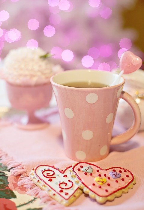 coffee, tea, pink