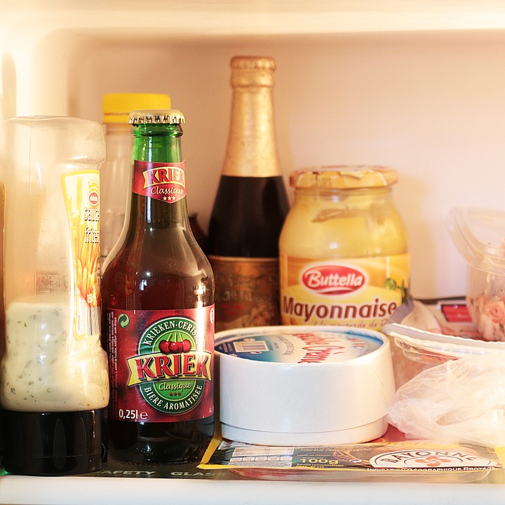 refrigerator, bottle, beer