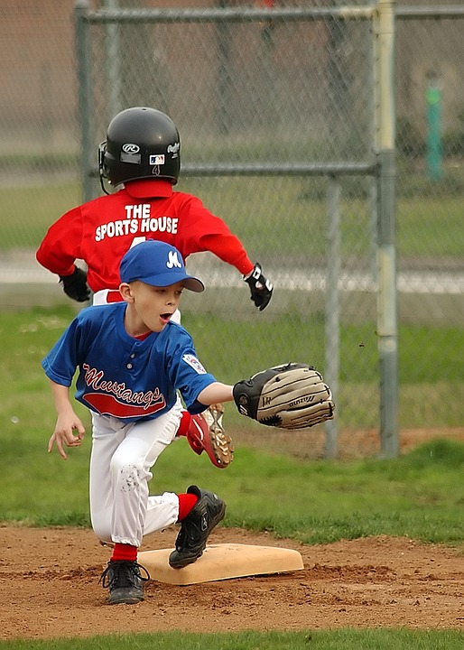 baseball, fielder, first base