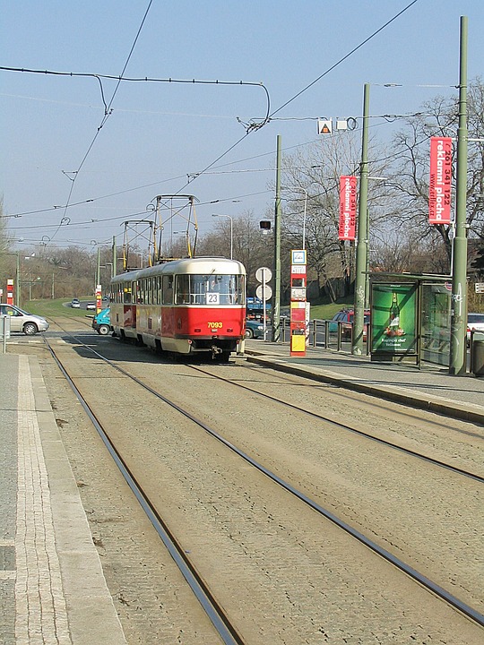 transport, tram, prague